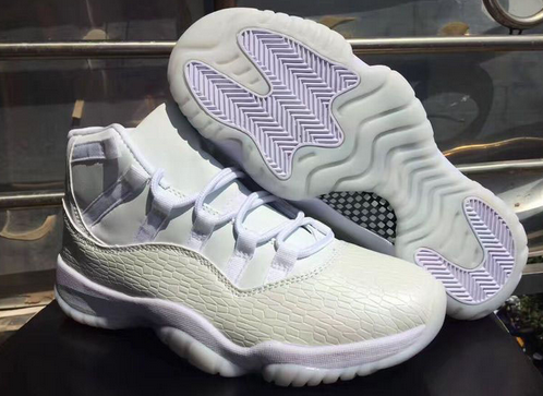 Air Jordan 11 GS High Heiress Frost White Shoes - Click Image to Close